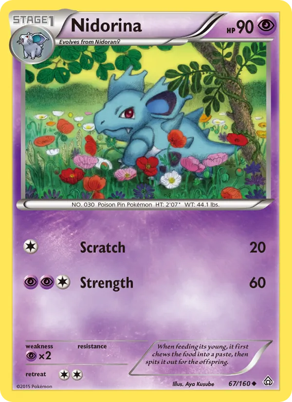 Nidorina Pokémon card