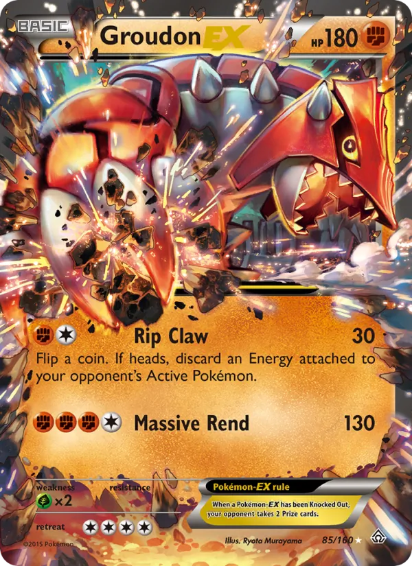 Groudon EX Pokémon card