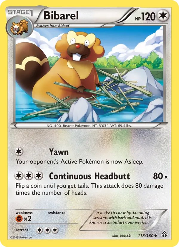 Bibarel Pokémon card