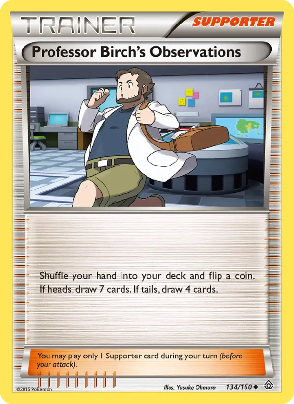 Professor Birch's Observations card