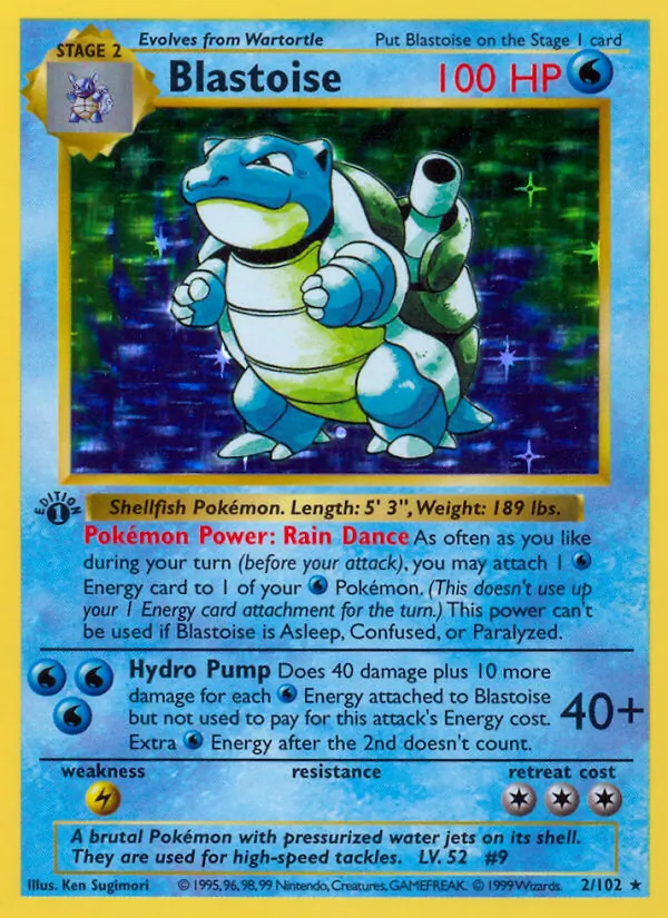 Blastoise Pokémon card