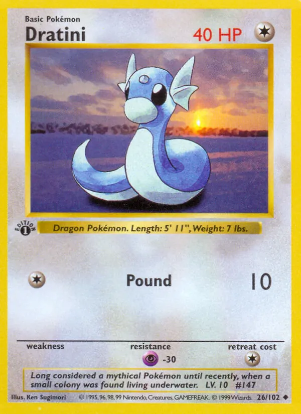 Dratini Pokémon card