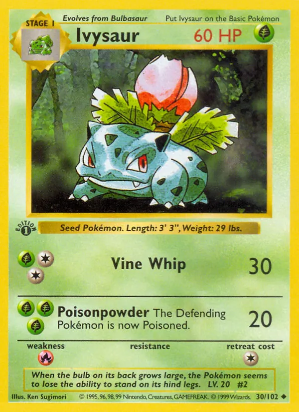 Ivysaur Pokémon card