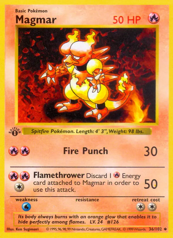 Magmar Pokémon card