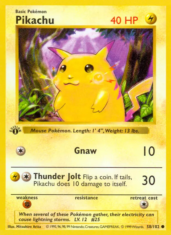 Pikachu Pokémon card