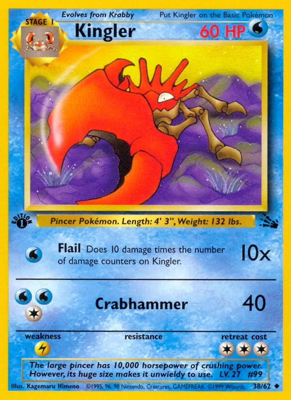 Kingler Pokémon card
