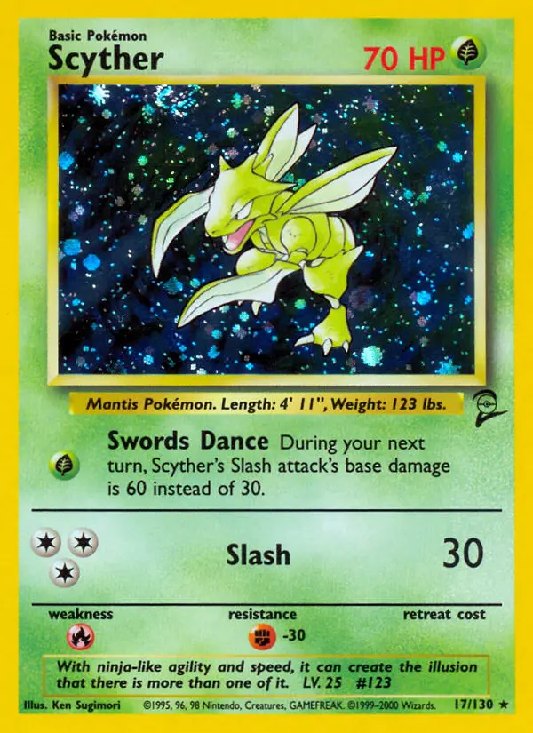 Scyther Pokémon card