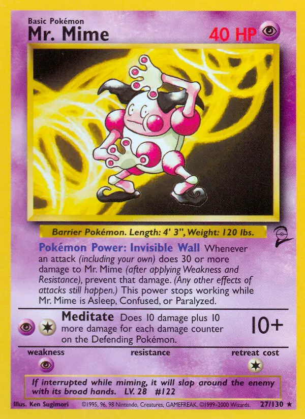 Mr. Mime Pokémon card