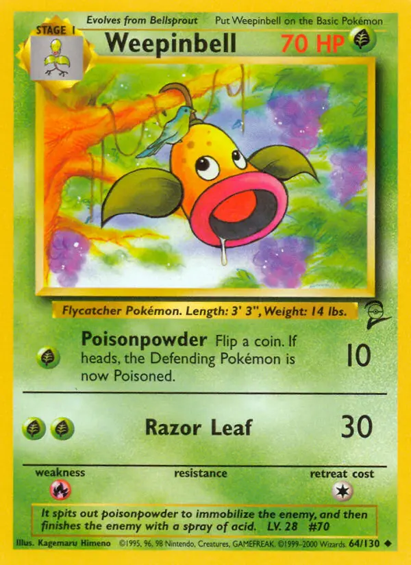 Weepinbell Pokémon card