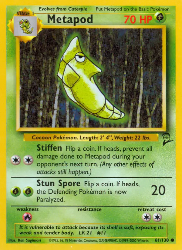 Metapod Pokémon card