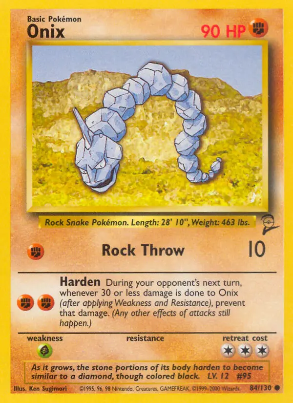 Onix Pokémon card