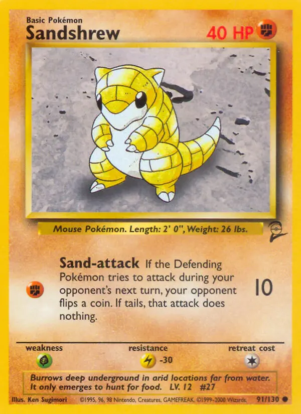 Sandshrew Pokémon card