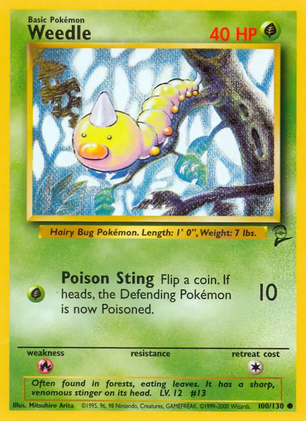 Weedle Pokémon card