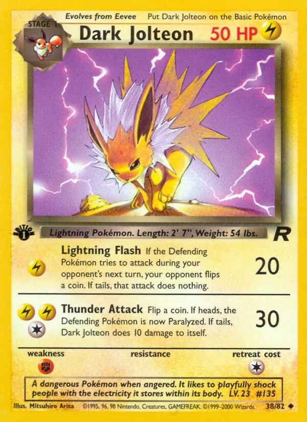 Dark Jolteon Pokémon card