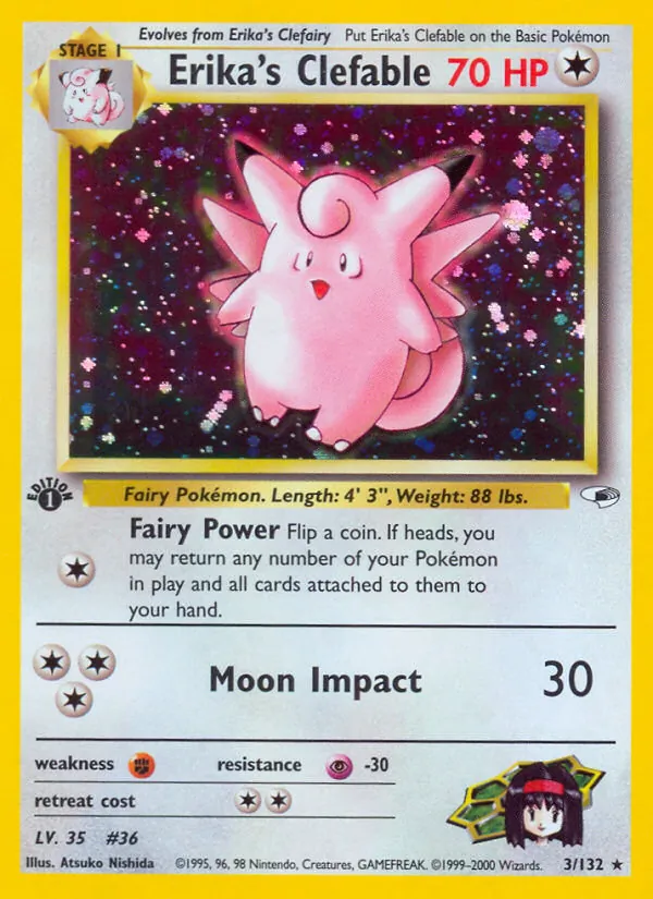 Erika's Clefable Pokémon card