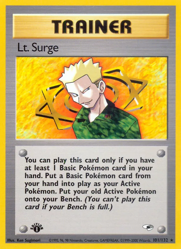 Lt. Surge's Spearow Pokémon card