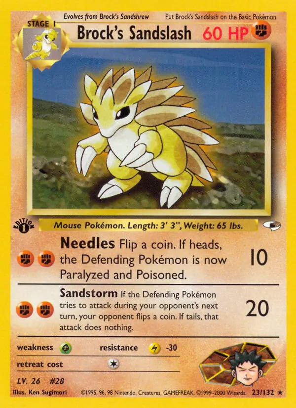 Brock's Sandslash Pokémon card