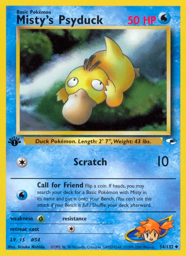 Misty's Psyduck card