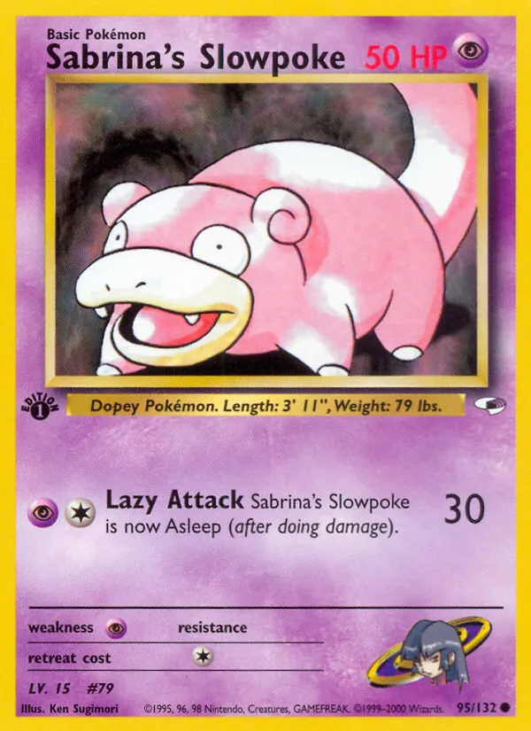 Sabrina's Slowpoke Pokémon card