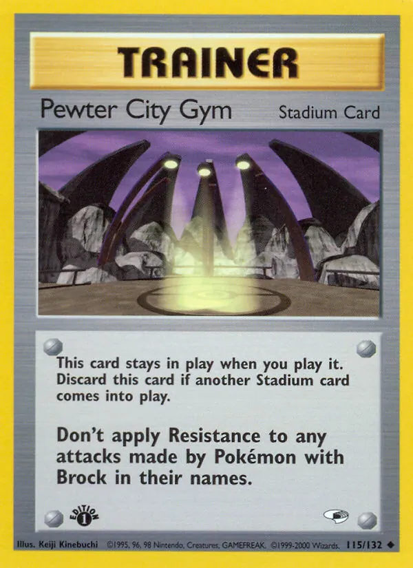Pewter City Gym card