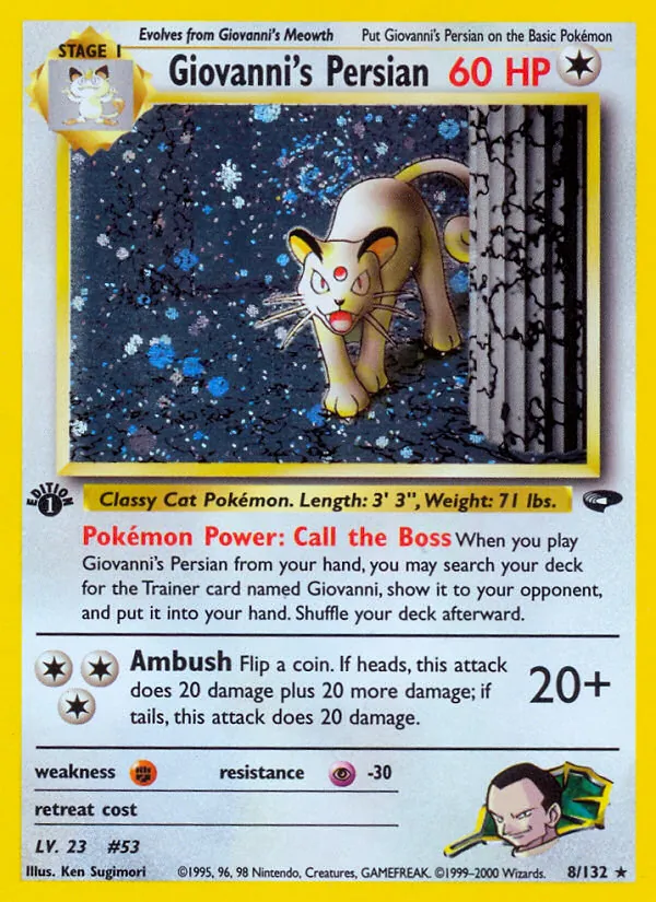 Giovanni's Persian Pokémon card