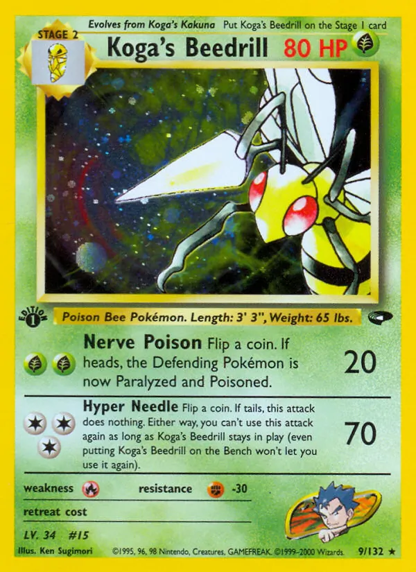 Koga's Beedrill Pokémon card