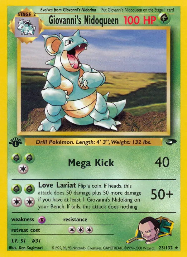 Giovanni's Nidoqueen Pokémon card