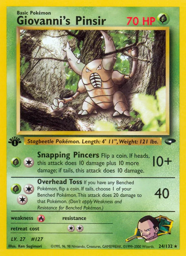 Giovanni's Pinsir Pokémon card