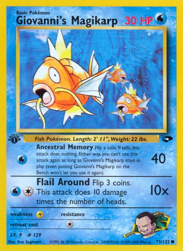 Giovanni's Magikarp Pokémon card