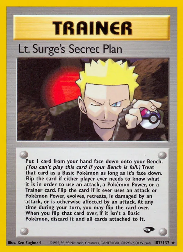 Lt. Surge's Secret Plan card