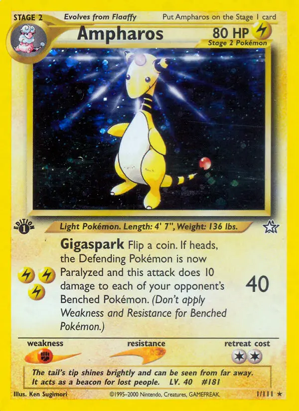 Ampharos Pokémon card