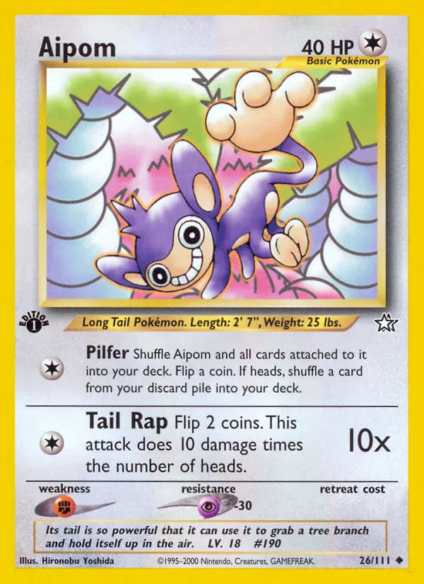Aipom Pokémon card
