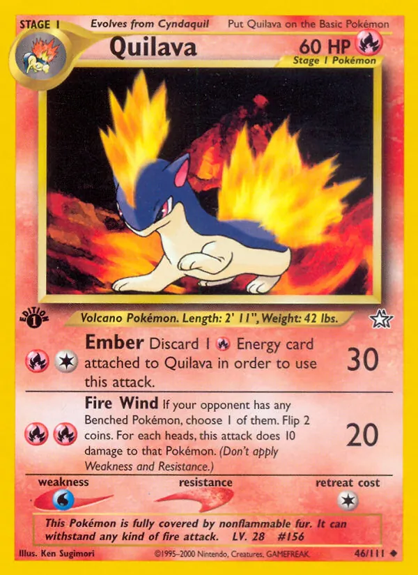 Quilava Pokémon card