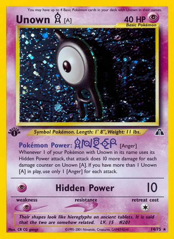 Unown [A] Pokémon card