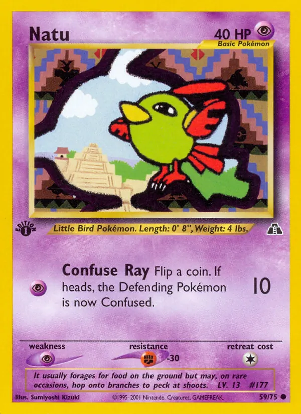 Natu Pokémon card