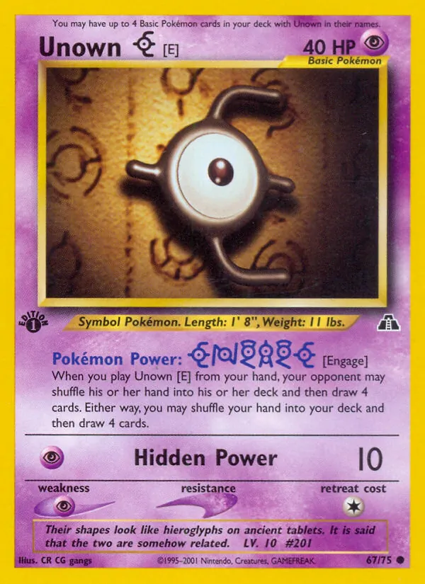 Unown [E] Pokémon card