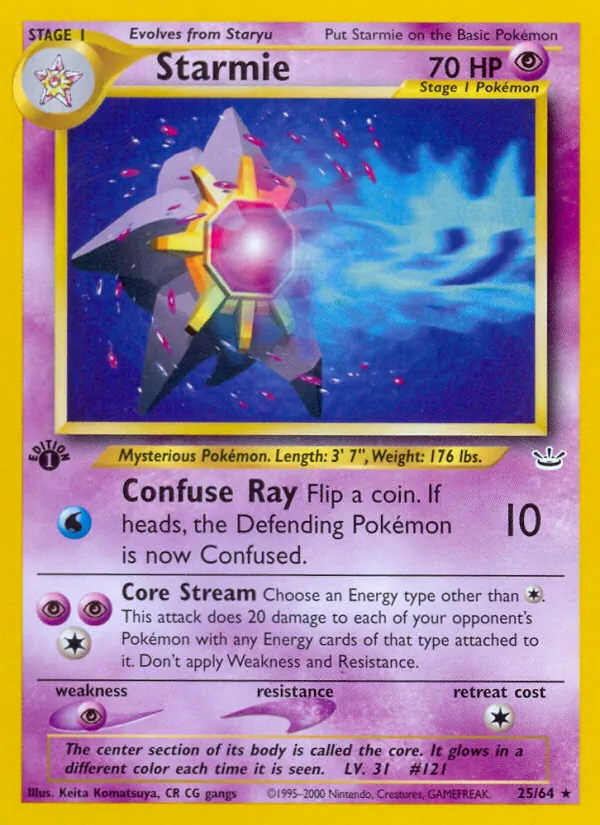 Starmie Pokémon card
