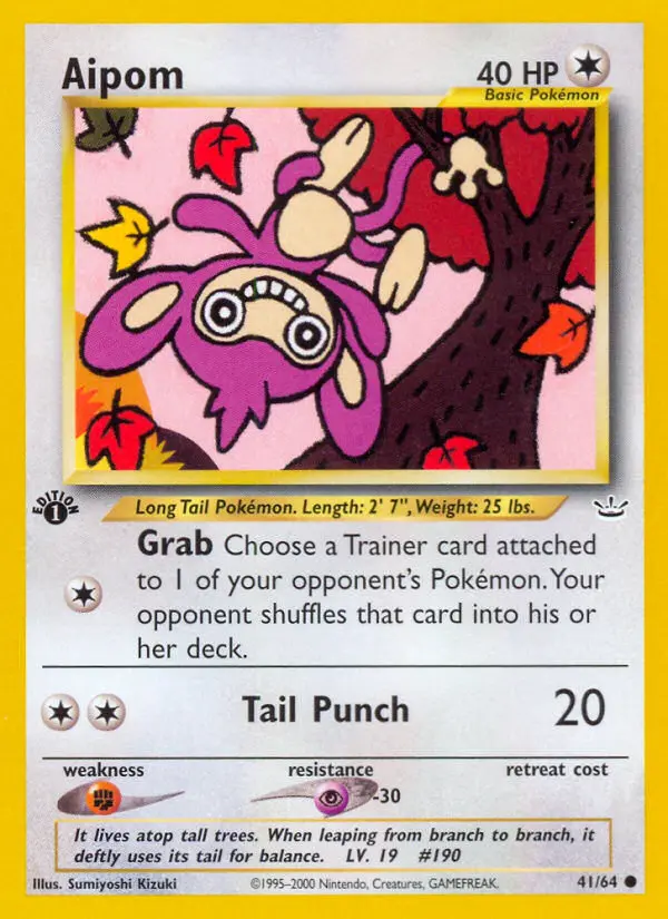 Aipom Pokémon card