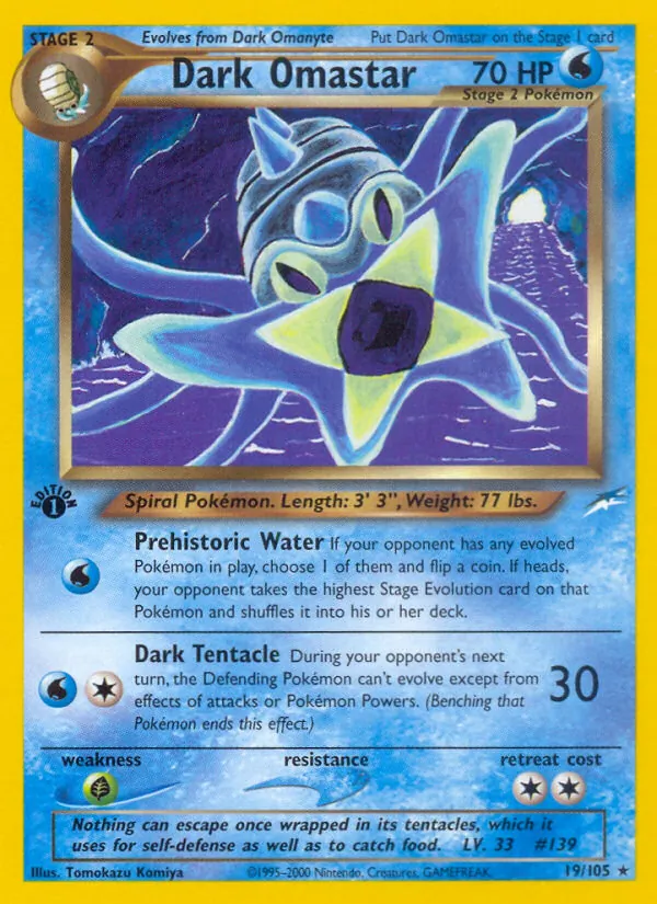 Dark Omastar Pokémon card