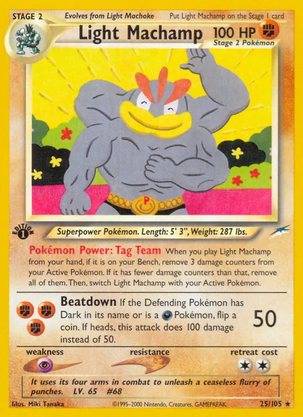 Light Machamp Pokémon card