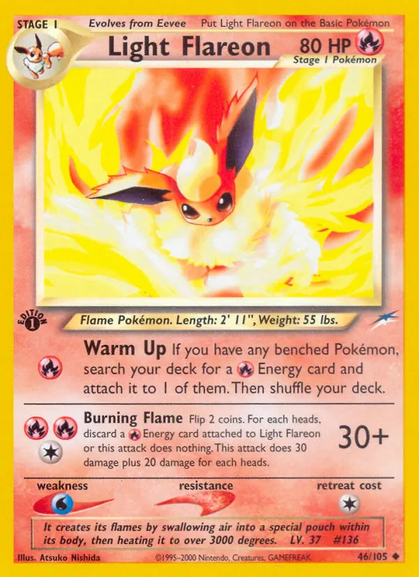Light Flareon Pokémon card