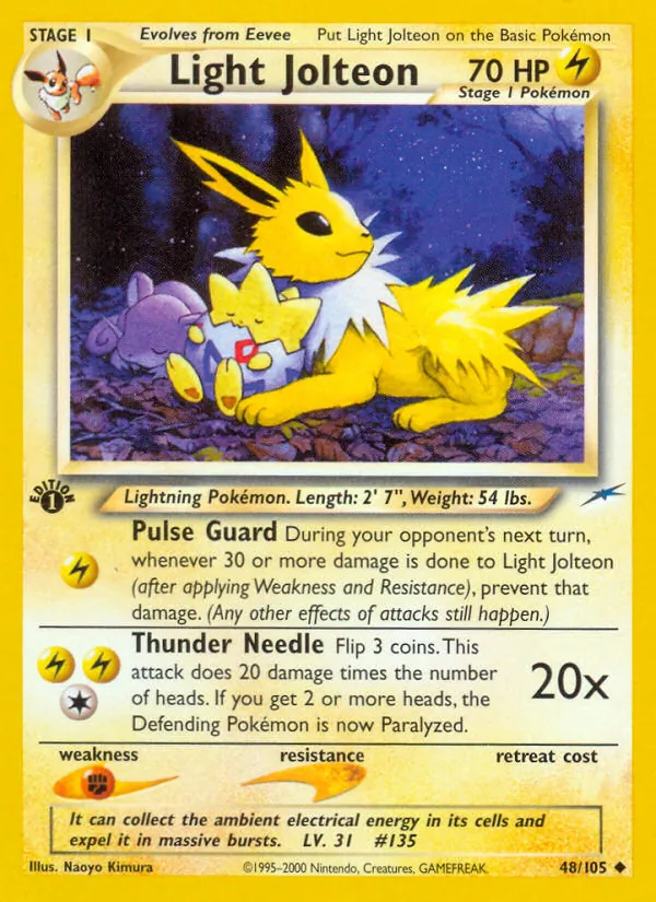 Light Jolteon Pokémon card