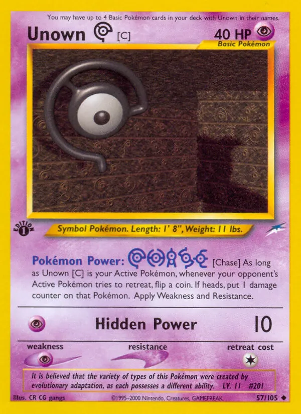 Unown [C] Pokémon card