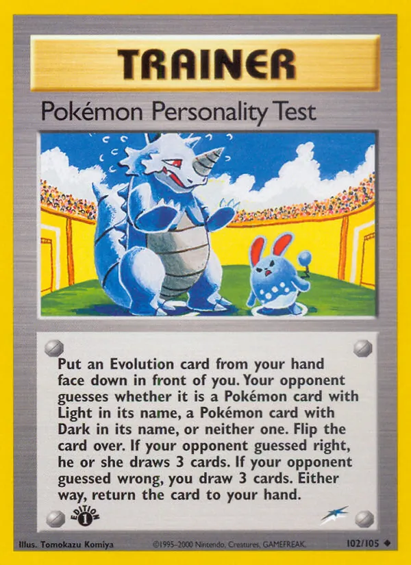 Pokémon Personality Test card