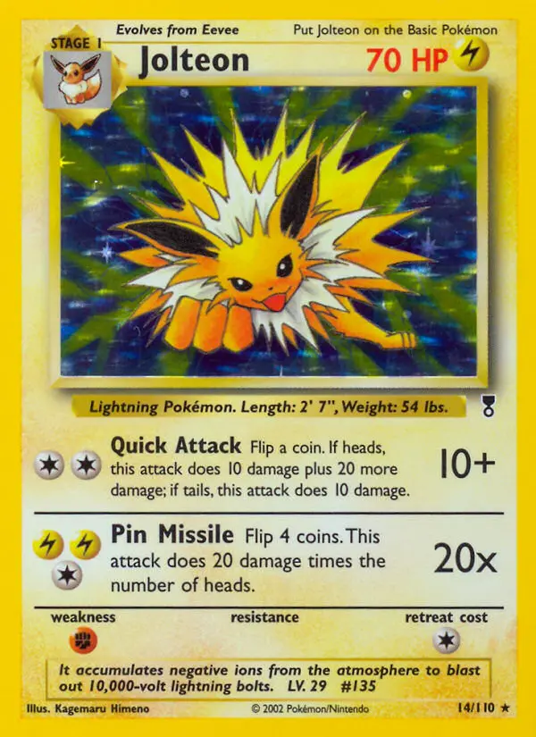 Jolteon Pokémon card