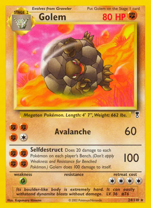 Golem Pokémon card
