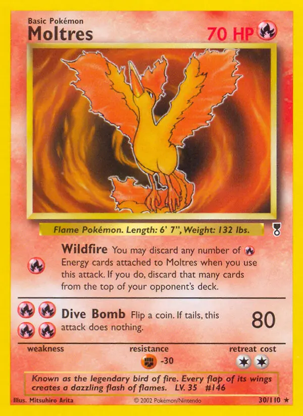 Moltres Pokémon card