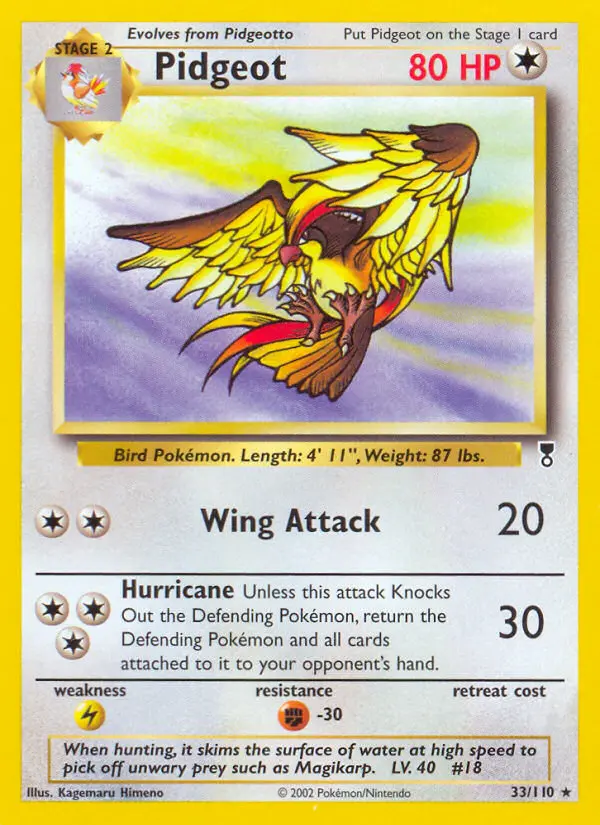 Pidgeot Pokémon card