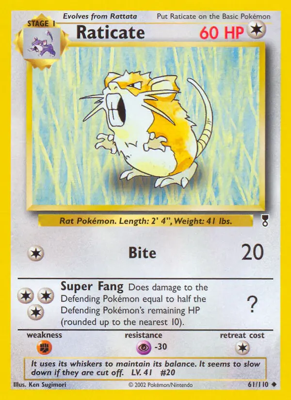 Raticate Pokémon card