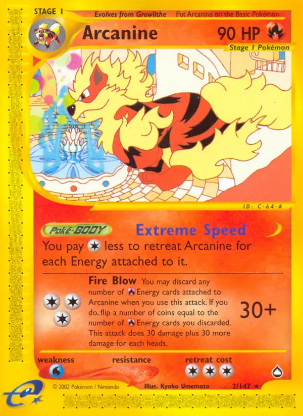Arcanine Pokémon card